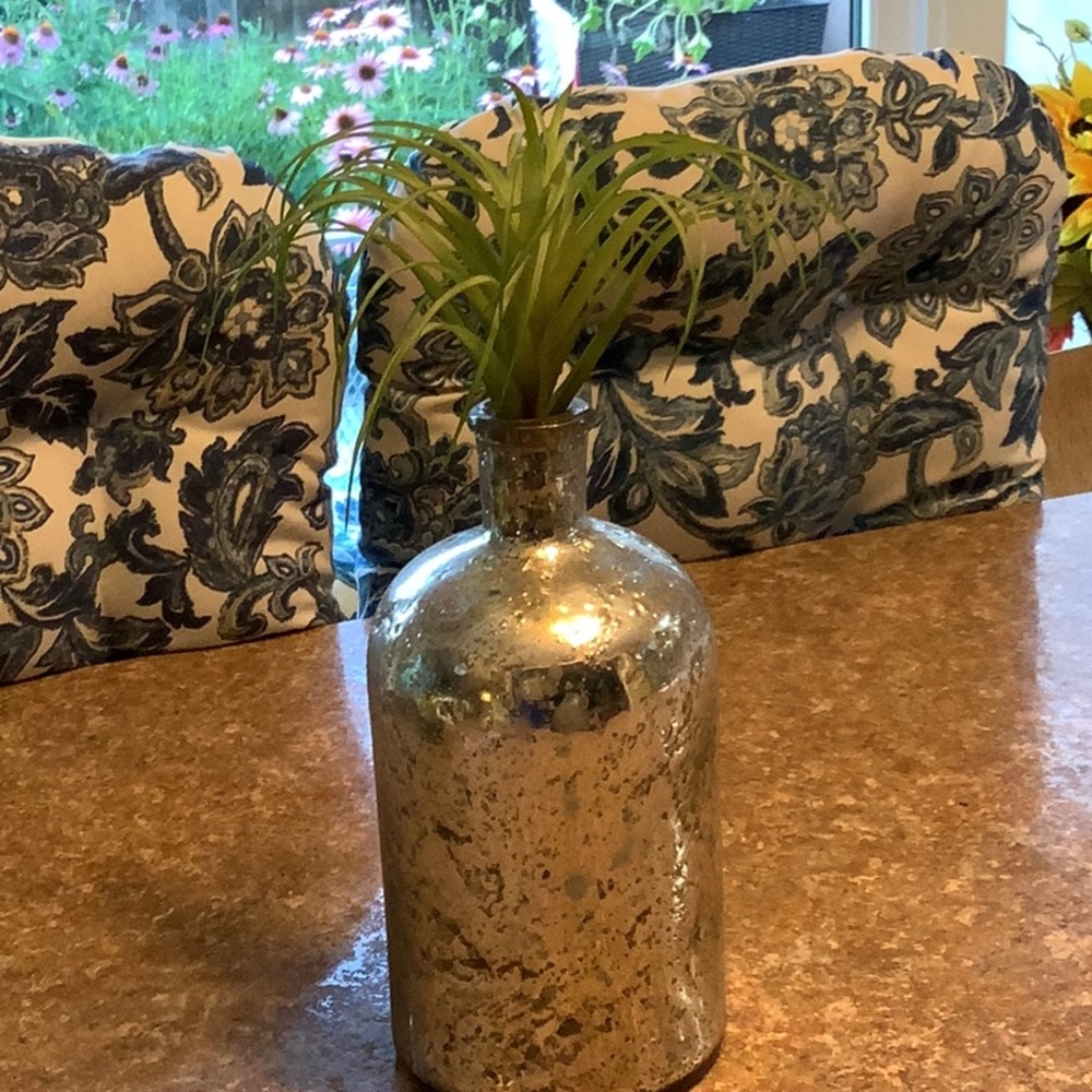 HOBBY LOBBY DISTRESSED SILVER VASE - Picture 4 of 4
